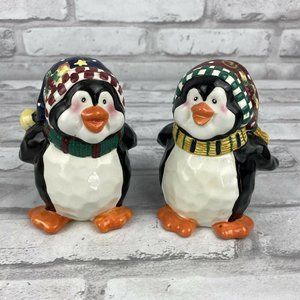 Bico Penguin Ceramic Salt & Pepper Shakers Christmas Holiday